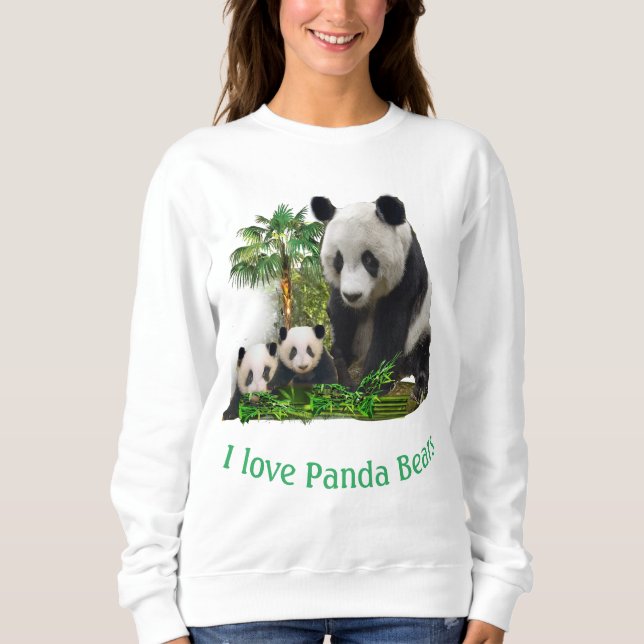 Camiseta Urso de Panda e filhotes (Frente)
