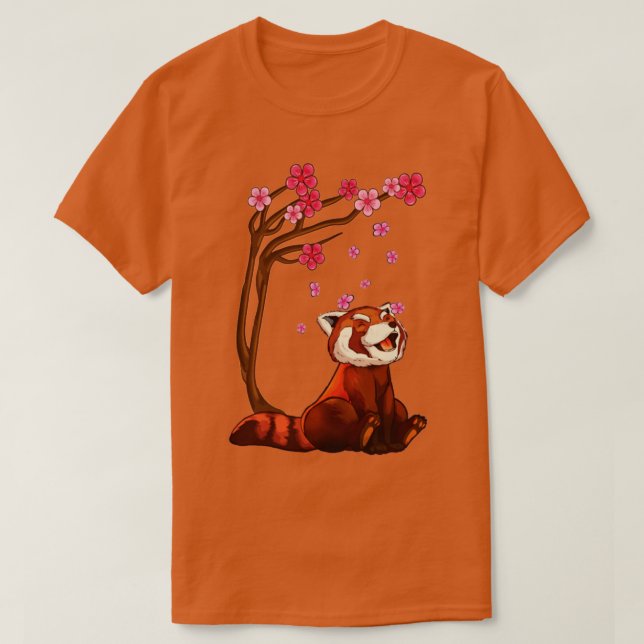 Camiseta Urso de Panda Vermelho Bonito (Frente do Design)