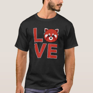 Camiseta Urso de Panda Vermelho Japonês Bonito