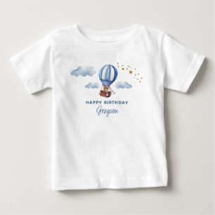 Camiseta Urso de Pelúcia Aniversário Azul