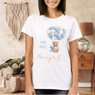 Camiseta Urso de pelúcia azul Oh Boy Balão Futuramae Bebê 
