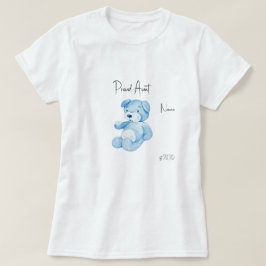 Camiseta Urso de Pelúcia Azul Tia Orgulhosa Chá de