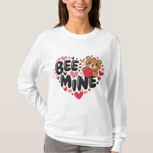 Camiseta Urso de pelúcia Bee Mine Dia dos Namorados