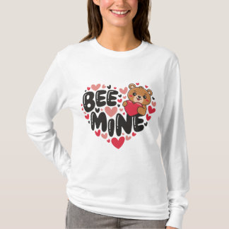 Camiseta Urso de pelúcia Bee Mine Dia dos Namorados