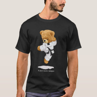 Camiseta Urso de pelúcia clássico uniforme de caratê fazend