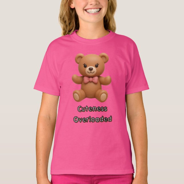 Camiseta Urso de Pelúcia com Excesso de Cutez (Frente)