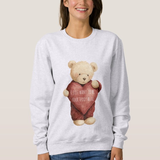 Camiseta Urso de Pelúcia Coração Vermelho (Frente)
