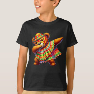 Camiseta Urso de pelúcia Dabbing Lucha Libre Cinco De Mayo 