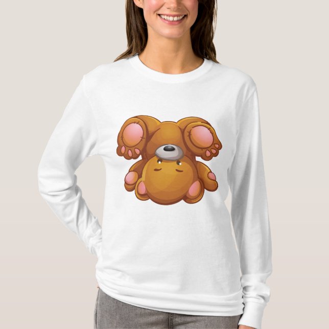 Camiseta Urso de Pelúcia de Cabeça para Baixo (Frente)