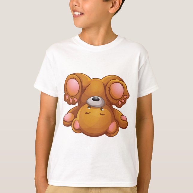 Camiseta Urso de Pelúcia de Cabeça para Baixo (Frente)