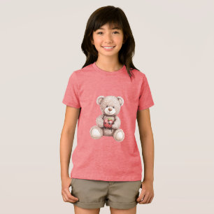 Camiseta Urso de pelúcia de creme de maçã vermelha por dia