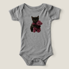 Camiseta Urso de pelúcia de gato preto fofo