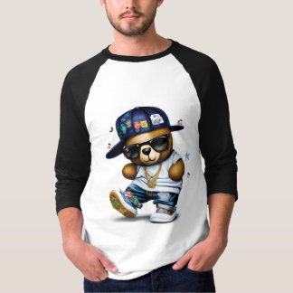 Camiseta Urso de pelúcia de hip hop bonito