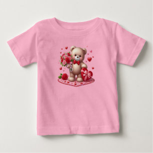 Camiseta Urso de pelúcia Dia de os namorados, bonito e clás