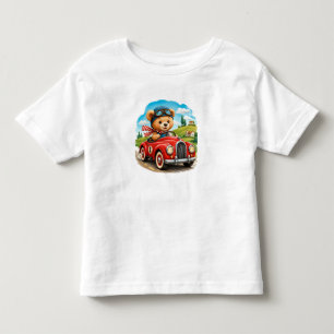 Camiseta Urso de Pelúcia Dirigindo Carro em Aventura na Est
