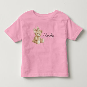 Camiseta Urso de Pelúcia Fofo com Laço