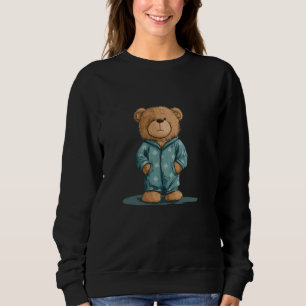Camiseta Urso de Pelúcia Fofo em Roupa de Dormir Amuleto pa