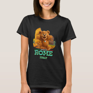 Camiseta Urso de pelúcia legal em Roma Itália no Coliseu Pu