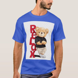 Camiseta Urso de pelúcia legal masculino