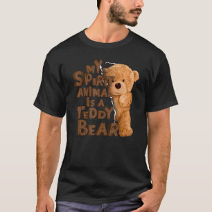 Camiseta Urso de Pelúcia Meu Animal Espiritual É Um Urso