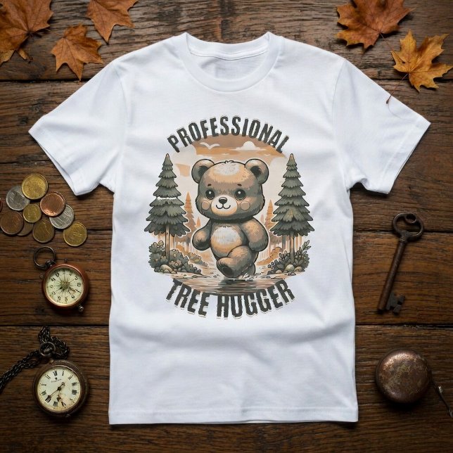 Camiseta Urso de Pelúcia na Floresta (Criador carregado)