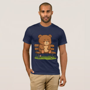 Camiseta Urso de Pelúcia Triste e Fofo no Banco – Desenho E