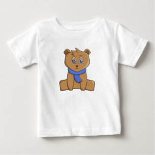 Camiseta Urso de pelúcia vestindo lenço azul