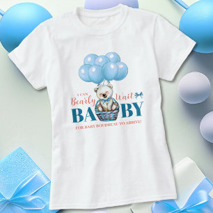 Camiseta Urso de Teddy Ali Chá de fraldas Azul