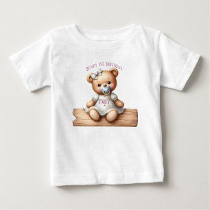 Camiseta Urso de Teddy Bonito com Balões e Presentes