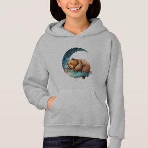 Camiseta Urso de Teddy Bonito Dormindo na Lua Crescente