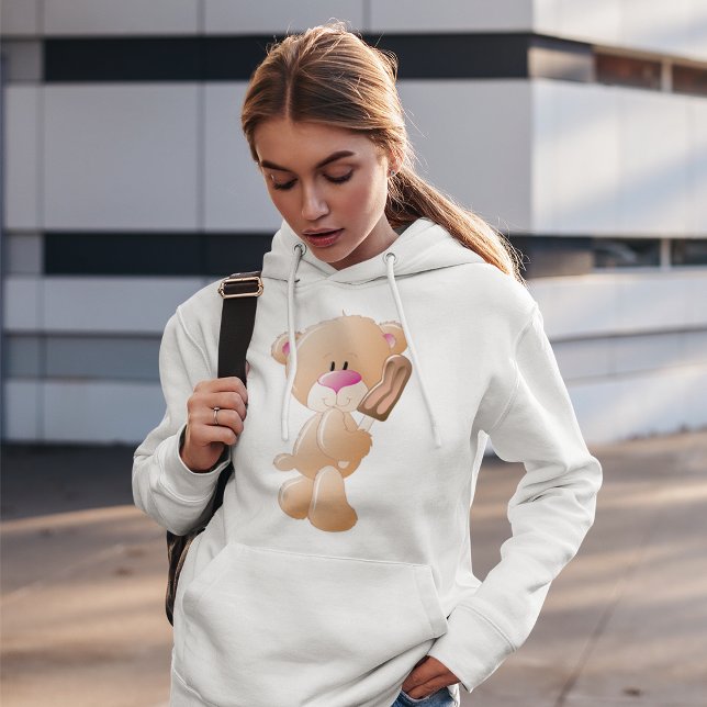 Camiseta Urso De Teddy Com Hoodie De Bloco De Gelo (Criador carregado)