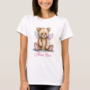 Camiseta Urso de Teddy com Urso de Mama das Asas