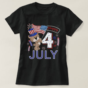 Camiseta Urso de Teddy de 4 de julho