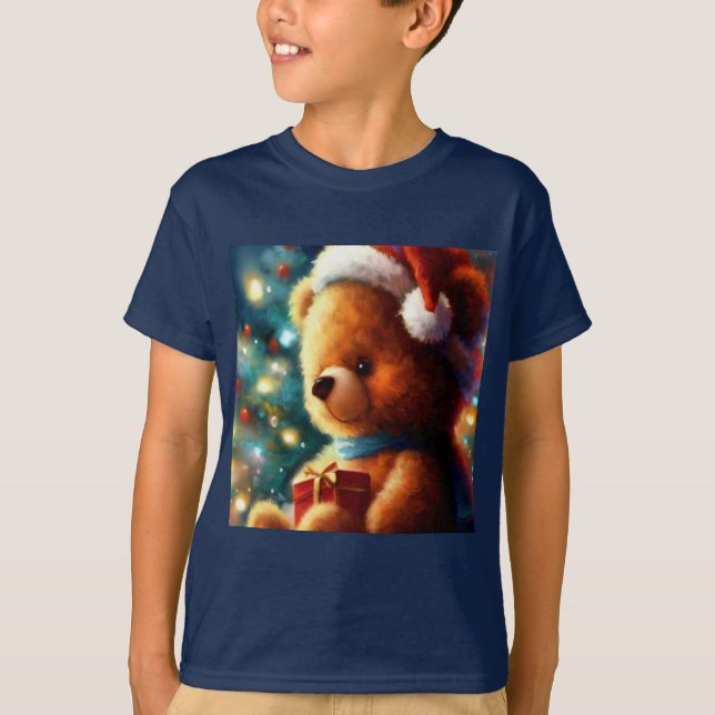 Camiseta Urso de Teddy de Natal 3 (Frente)