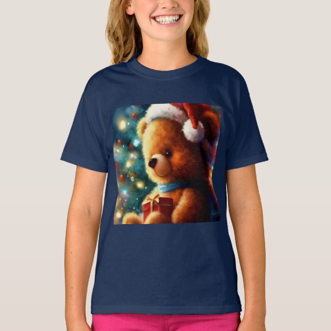 Camiseta Urso de Teddy de Natal 3 (Frente)