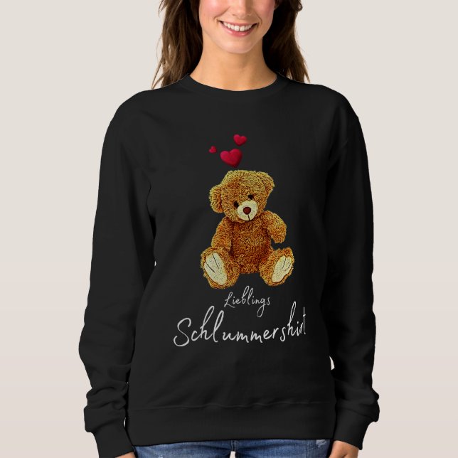 Camiseta Urso De Teddy Favorito Dormindo Com Tedd De Pijama (Frente)