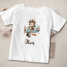 Camiseta Urso de Teddy Piloto Cute Personalizado