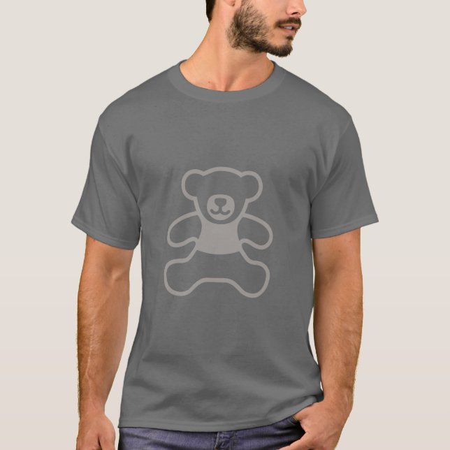 Camiseta Urso de ursinho absoluto - luz - cinzas simples (Frente)