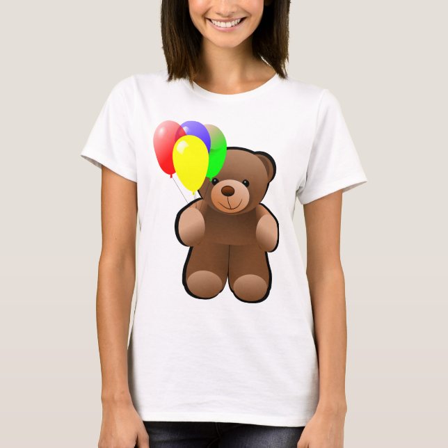 Camiseta Urso de ursinho com balões (Frente)