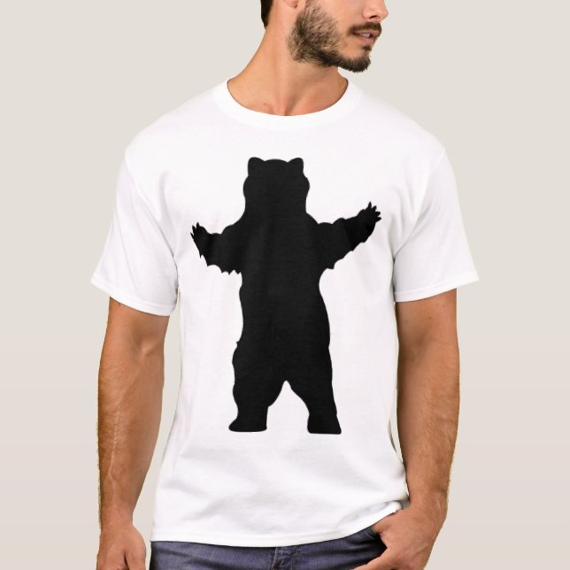 Camiseta urso de urso da silhueta (Frente)