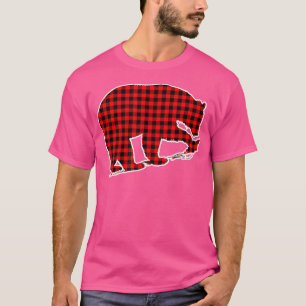 Camiseta Urso de Xadrez Vermelho 1703