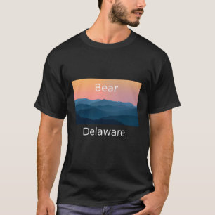 Camiseta Urso Delaware, cidade natal do pôr do sol da monta