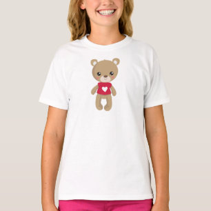 Camiseta Urso dia de os namorados, Urso De Teddy, Amor, Cor