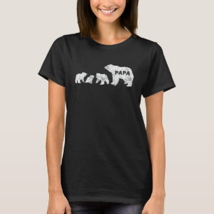 Camiseta Urso Dia de os pais de Meninos com Três Cubos