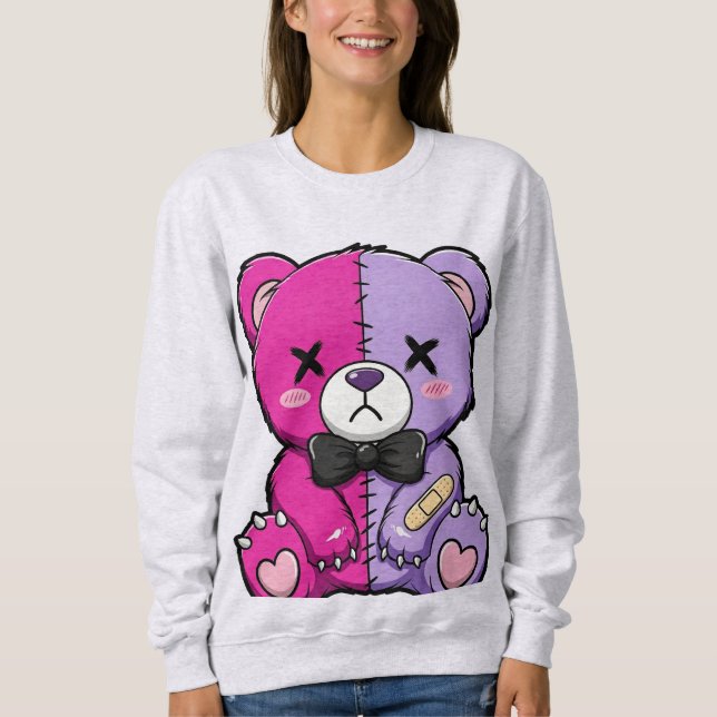 Camiseta Urso Dividido Assustadoramente Fofo (Frente)