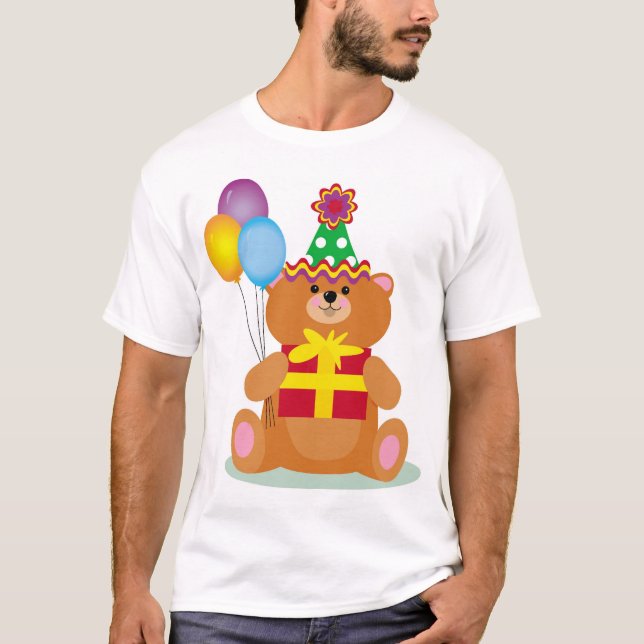 Camiseta Urso do aniversário (Frente)