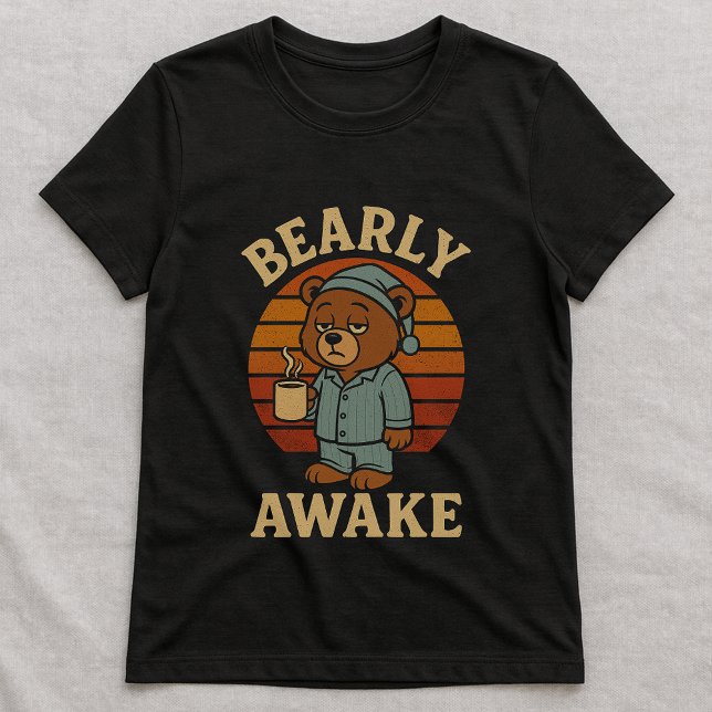 Camiseta Urso do Café da Manhã; Gráfico Divertido  (Criador carregado)