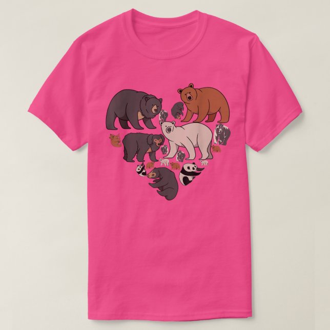 Camiseta Urso do Coração (Frente do Design)