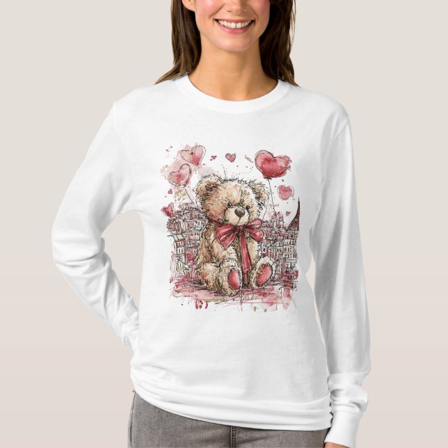 Camiseta Urso do Dia dos Namorados  (Frente)