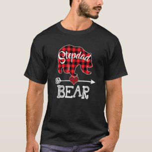 Camiseta Urso do Padrasto de Natal Pijama Xadrez Vermelho B
